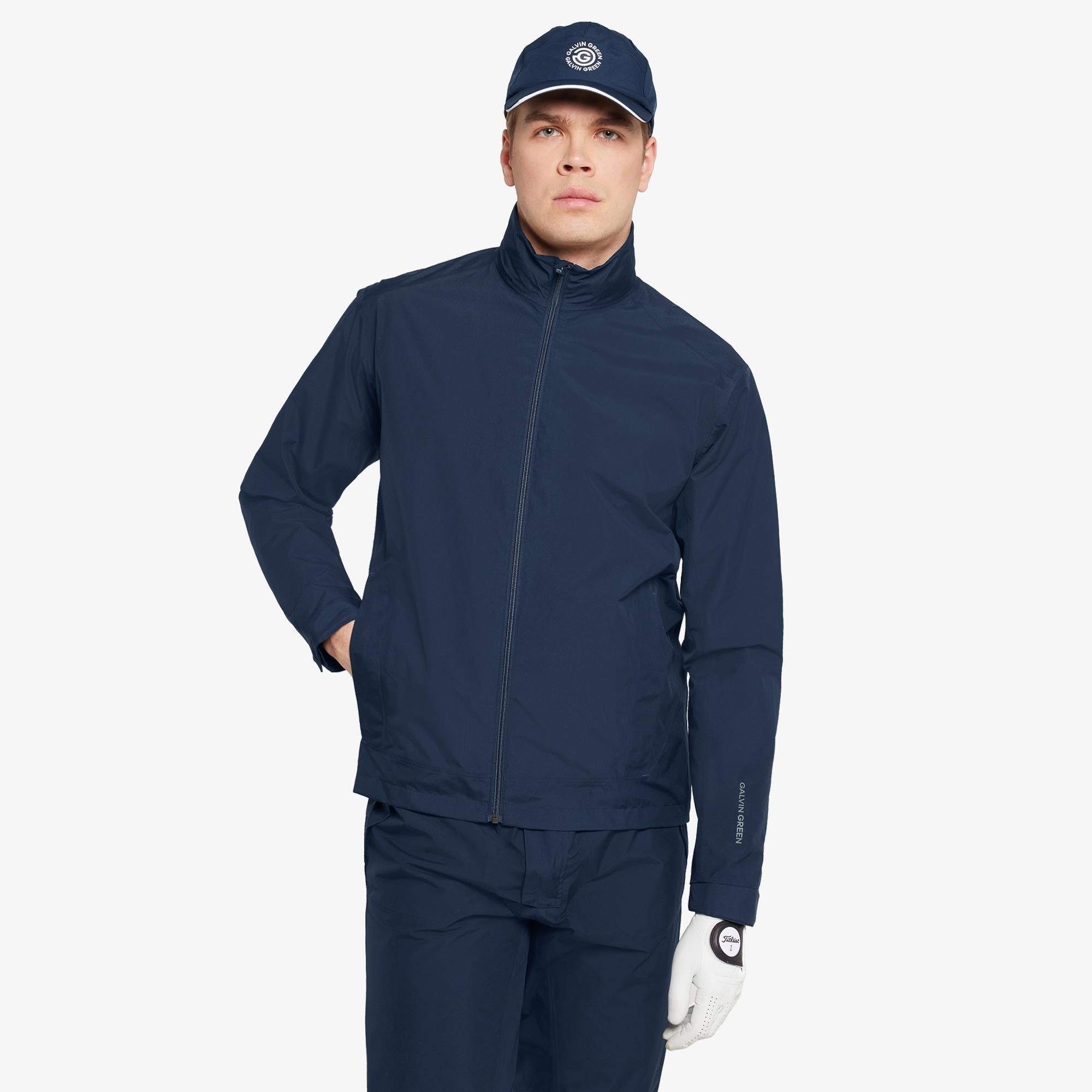 Galvin Green Aston Dryvr Gore-Tex Mens Waterproof Golf Jacket Navy
